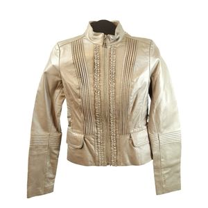 NWT Danier Tux Leather Moto Jacket XXS MSRP$399